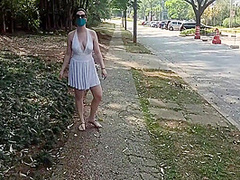 Redhead Girl Flashing Her Body In Public. She Almost Got Arrested. 10 Min With Anna Blue