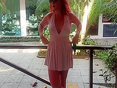 Redhead Girl Flashing Her Body In Public. She Almost Got Arrested. 10 Min With Anna Blue