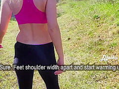 Outdoor Fitness With Slutty Milf Trainer Djelkabianki -running In The Park And Passionate Public Sex