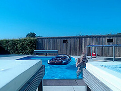 Blonde Babe Lucy Plays With Bi