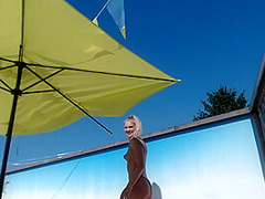 Blonde Babe Lucy Plays With Bi