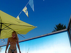 Blonde Babe Lucy Plays With Bi