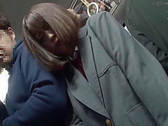 Girl With Big Tits Is Groped From Behind On A Crowded Bus And Feels Great