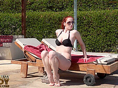 Flexible Stretching At The Pool - Watch4Fetish