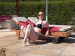 Flexible Stretching At The Pool - Watch4Fetish