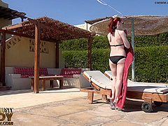 Flexible Stretching At The Pool - Watch4Fetish