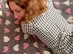 Curly Babe Was Fucked By An Older Guy And Fucked In The Mouth