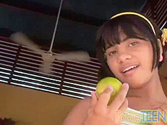 Tobie teen fingers herself in solo scene
