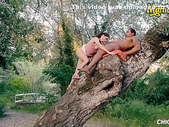Wild Francesca Fucks Francos Cock On A Tree