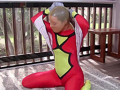 Spandex Superheroine Trapped
