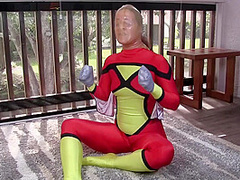Spandex Superheroine Trapped