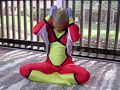 Spandex Superheroine Trapped