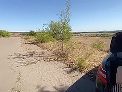 Rough Fucking Insanely Squirting Nymphomaniac In Anal Right On The Road