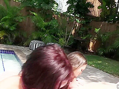 Kimber Lee - Real Bitch Party - Bikini Babes Shagging Poolside 2