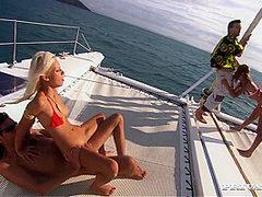 Sahara And Boroka Have Fantastic Group Sex On The Catam