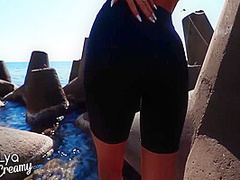 Horny Teen Blowjob Big Cock Boyfriend Outdoor