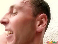 Gaping Babe Creampied After Double Penetrated In Threeway