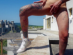 Hot Babe Squirts On Abandoned Island While Escaping War