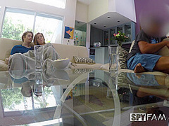 Dad Busy Watching Game. Step Siblings Busy Fucking - SpyFam