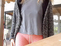 Nippleringlover Horny Milf Tying Extreme Stretched Pierced Nipples With Rope Outdoors