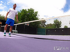 Stepbro Gives Tennis Lesson To Horny Stepsis - SpyFam