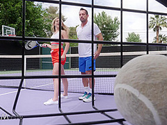 Stepbro Gives Tennis Lesson To Horny Stepsis - SpyFam