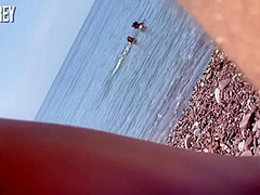 Risky Sex On A Public Beach Full Of People With Creampie - Pov Sex