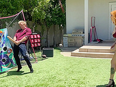 Big Booty Busty Redhead Mom Plays Penis Ball With Step-sons Huge White Cock With Lauren Phillips
