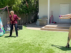 Big Booty Busty Redhead Mom Plays Penis Ball With Step-sons Huge White Cock With Lauren Phillips