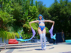 Sexy Blue Haired Babe