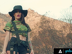 GIRLSWAY - Archaeologists Adriana Chechik And Kissa Sins Smash In Their Tent During An Adventure