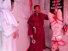 Submissive rides doms cock in reverse cowgirl
