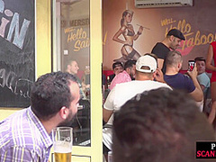 Submissive useless babes throatfucked in public orgy