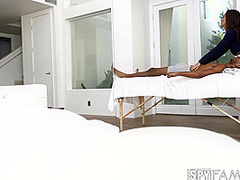 Stepmom Massages Ailing Stepson - SpyFam