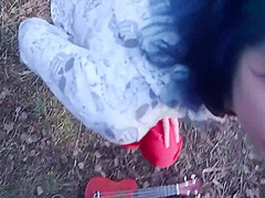Laruna Mave In Fucked A Singing Girl In The Woods By The Road