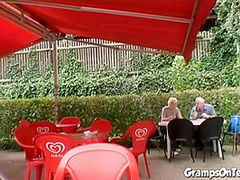 Teen fucked by oldie in the woods