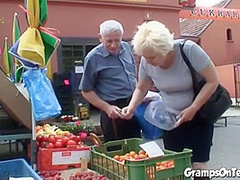 Teen fucked by oldie in the woods