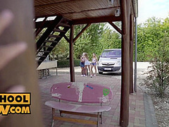 Teen Sluts And In Foursome - Tiffany Tatum, Marilyn Sugar And Mona Blue