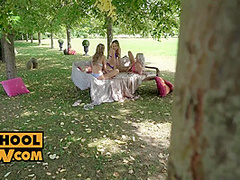 Teen Sluts And In Foursome - Tiffany Tatum, Marilyn Sugar And Mona Blue