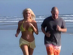 Hot Beach Blonde Takes Cum Shower With Dayna Vendetta