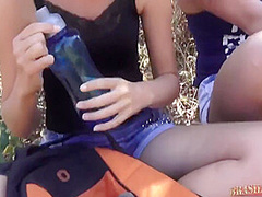 Big Boob Brunette Masturbates