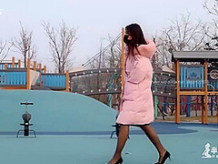 Two Chinese Girls Outside