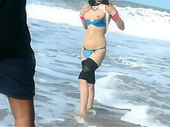 Farhana R Real Life Desi Couple Fucking At Beach