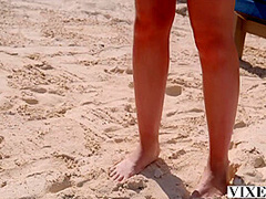 Lifeguard Allie Hooks Up With Guest On Private Beach On Pornhd