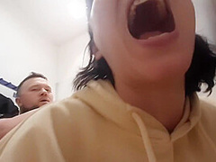 Horny Milf Wants Sex In At The Crowded Store. She Starts From Sloppy Blowjob