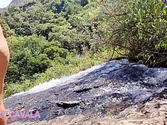 Tourist Fucked Fitness Brunette On Waterfall Trail