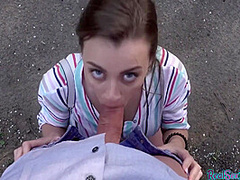 Bigboobs POV babe publicly gets fucked outdoor ***