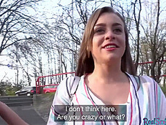 Bigboobs POV babe publicly gets fucked outdoor ***