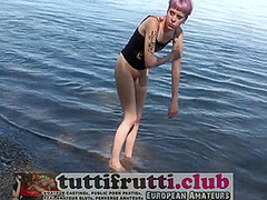 Real Euro Amateur Casting On River Side