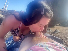 Beach Sex Ends In Huge Facial He Came In My Eye!